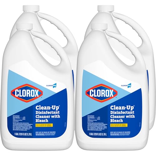 CloroxPro Clean-Up cleaner with bleach, four 128 fl oz refill bottles
