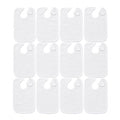 MEDORRA white adult terry bibs, 18 x 30 inches, 12-pack