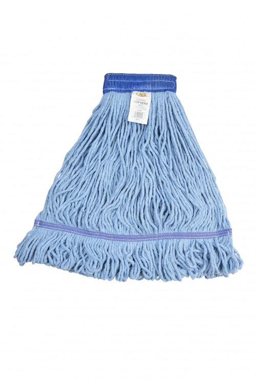 Blue looped-end mop heads