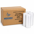 MEDORRA clear HDPE can liners, 30 × 37 inches, 8 micron, 500-count case, reorder MEDADV3037C85