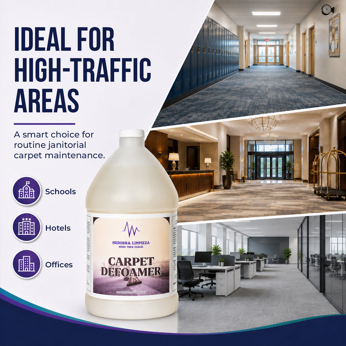 Carpet defoamer — product information from Medorra’s listing artwork