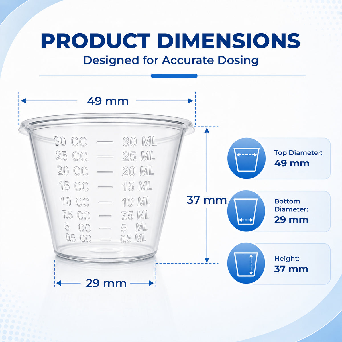 Medorra 1 oz clear medicine cups, 5,000 count — product details 3