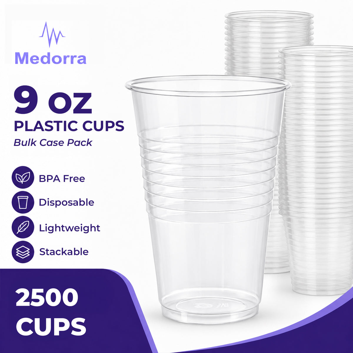 Plastic Cups, 2500 Count (9 oz) — product view 2