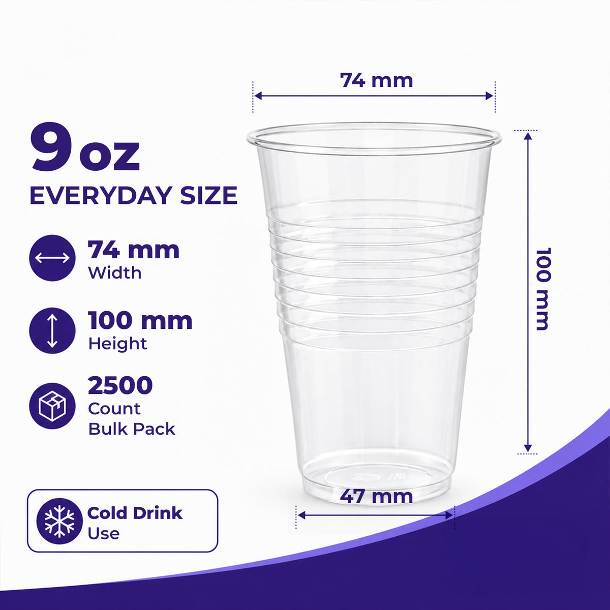 Plastic Cups, 2500 Count (9 oz) — product view 4