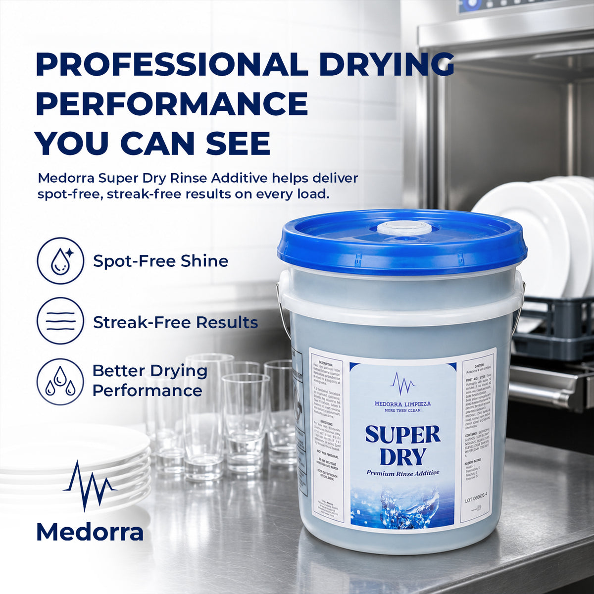 Super Dry Rinse Additive, 5 Gallon — product view 2