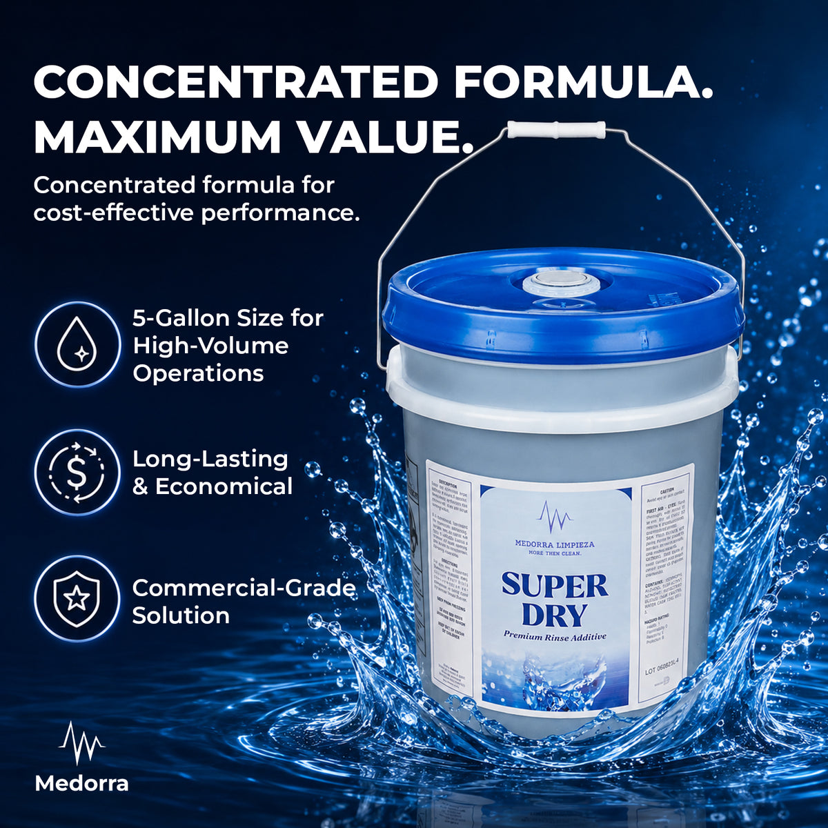 Super Dry Rinse Additive, 5 Gallon — product view 5