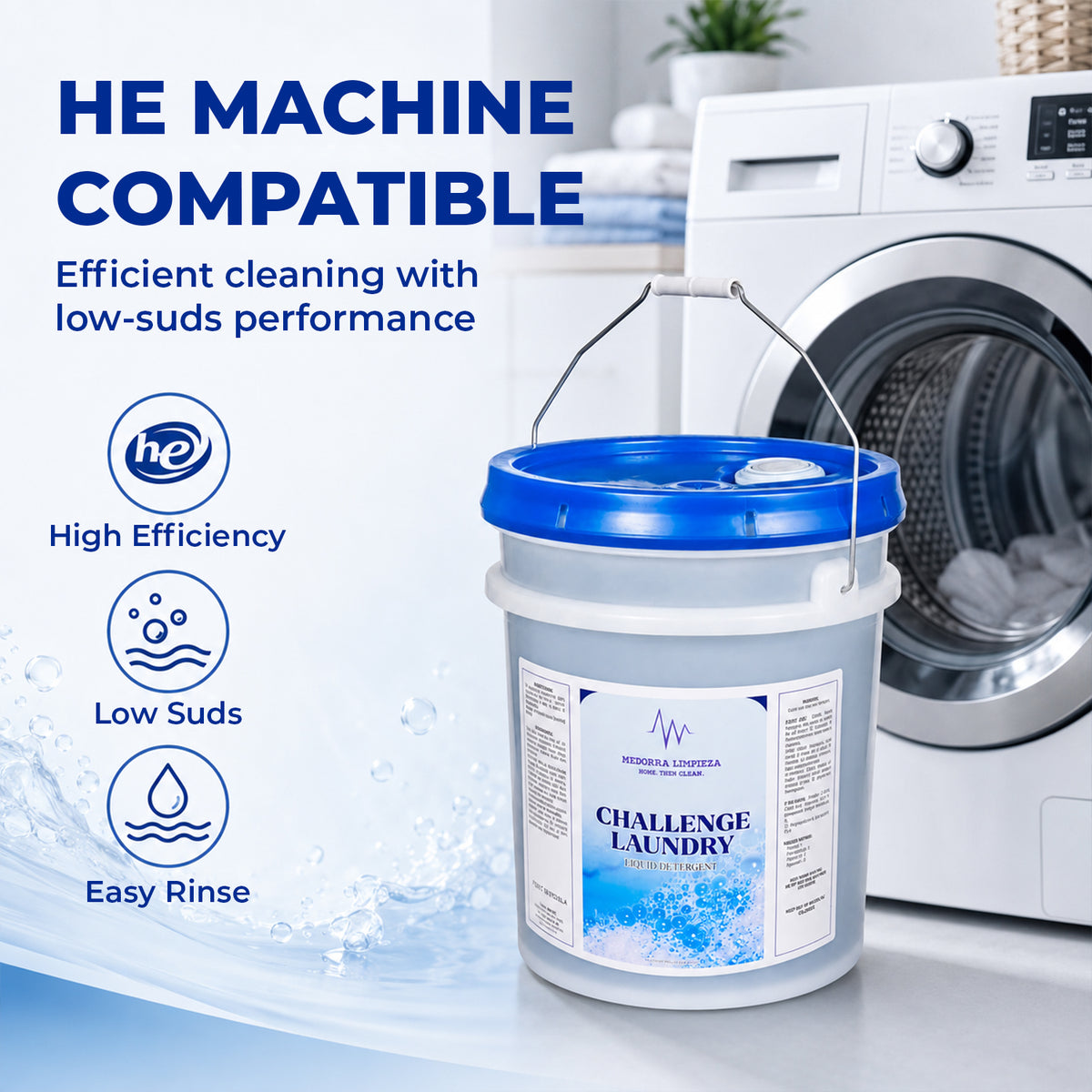 Click to see full view Challenge Laundry Liquid Detergent, 5 Gallon Pail — product view 4