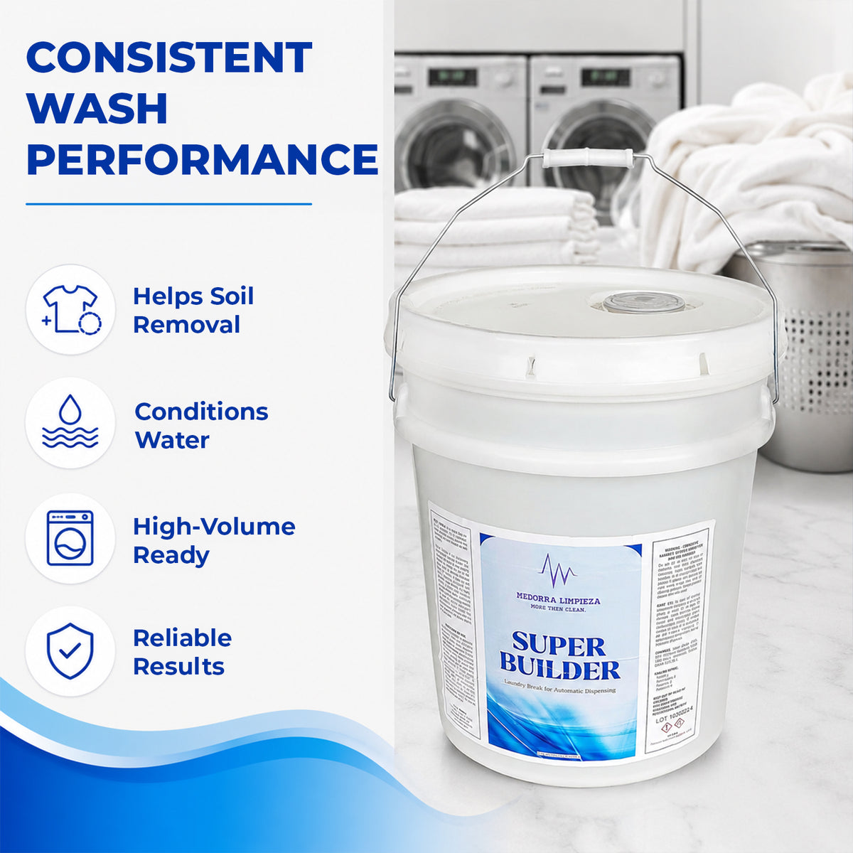Super Builder Laundry Booster, 5 Gallon Pail — product view 5