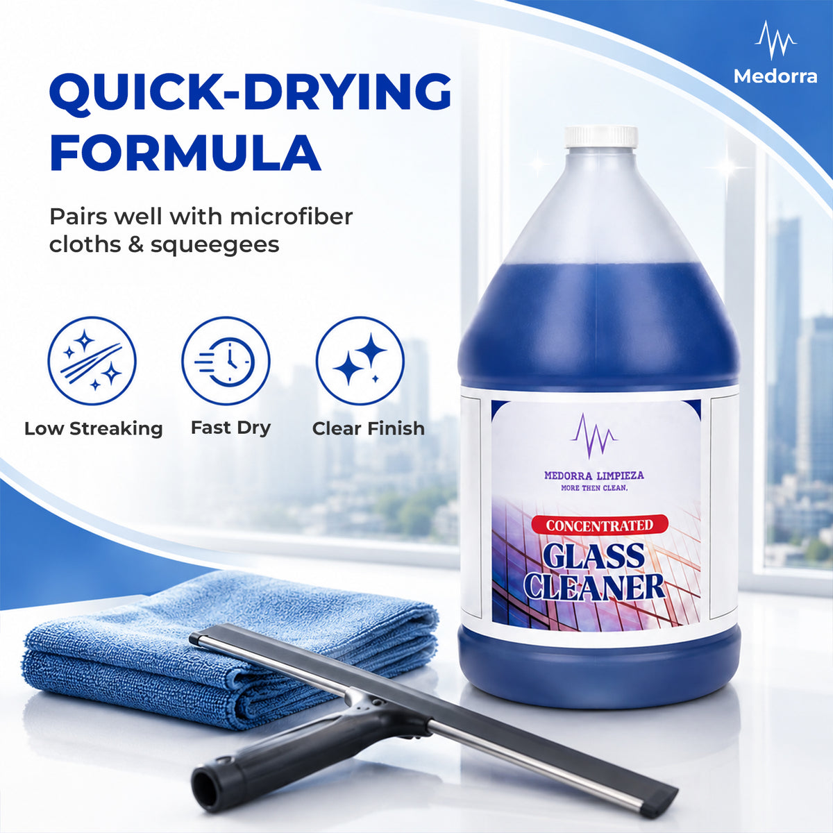 Window & Glass Cleaner, Professional Streak, 1 Gallon (Case of 4) — product view 5