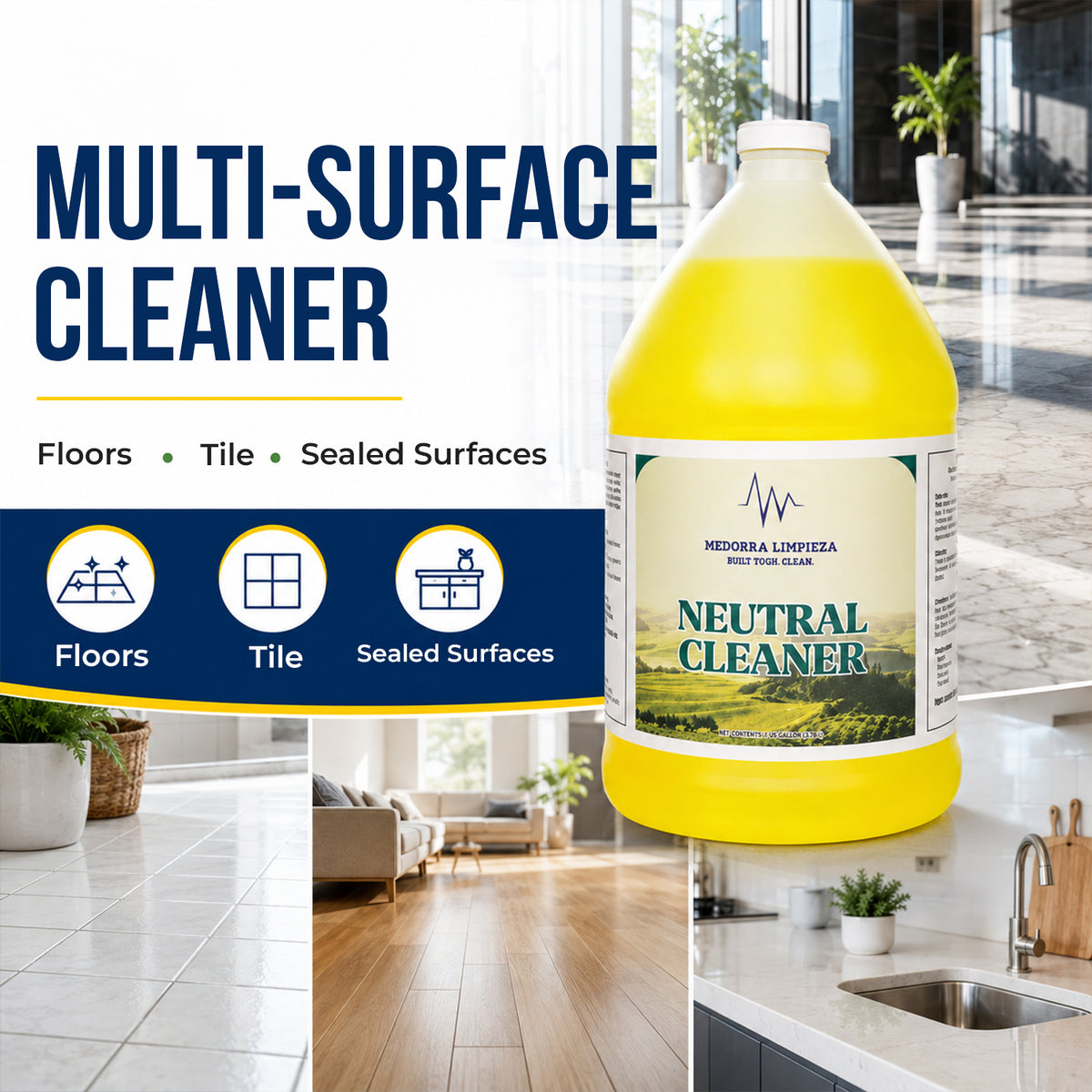 Super U Neutral Cleaner, 1 Gallon Bottles,Case of 4 — product view 3