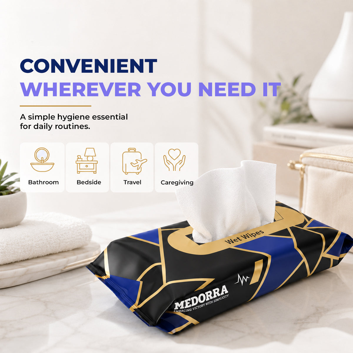 Pre-Moist Wipes • 8” x 12” • scented • 12 packs × 50 wipes per case (600 wipes total) (scented) (MED5PMAWS) — product view 5