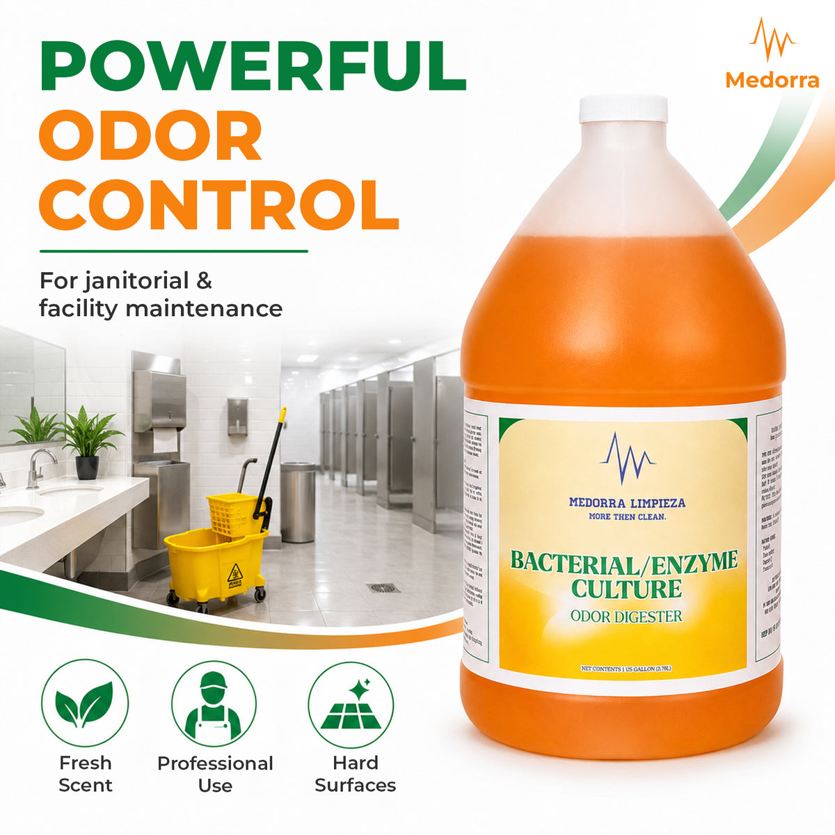 Bacterial Enzyme Culture Odor Digester, 1 Gallon, 4Case — product view 2