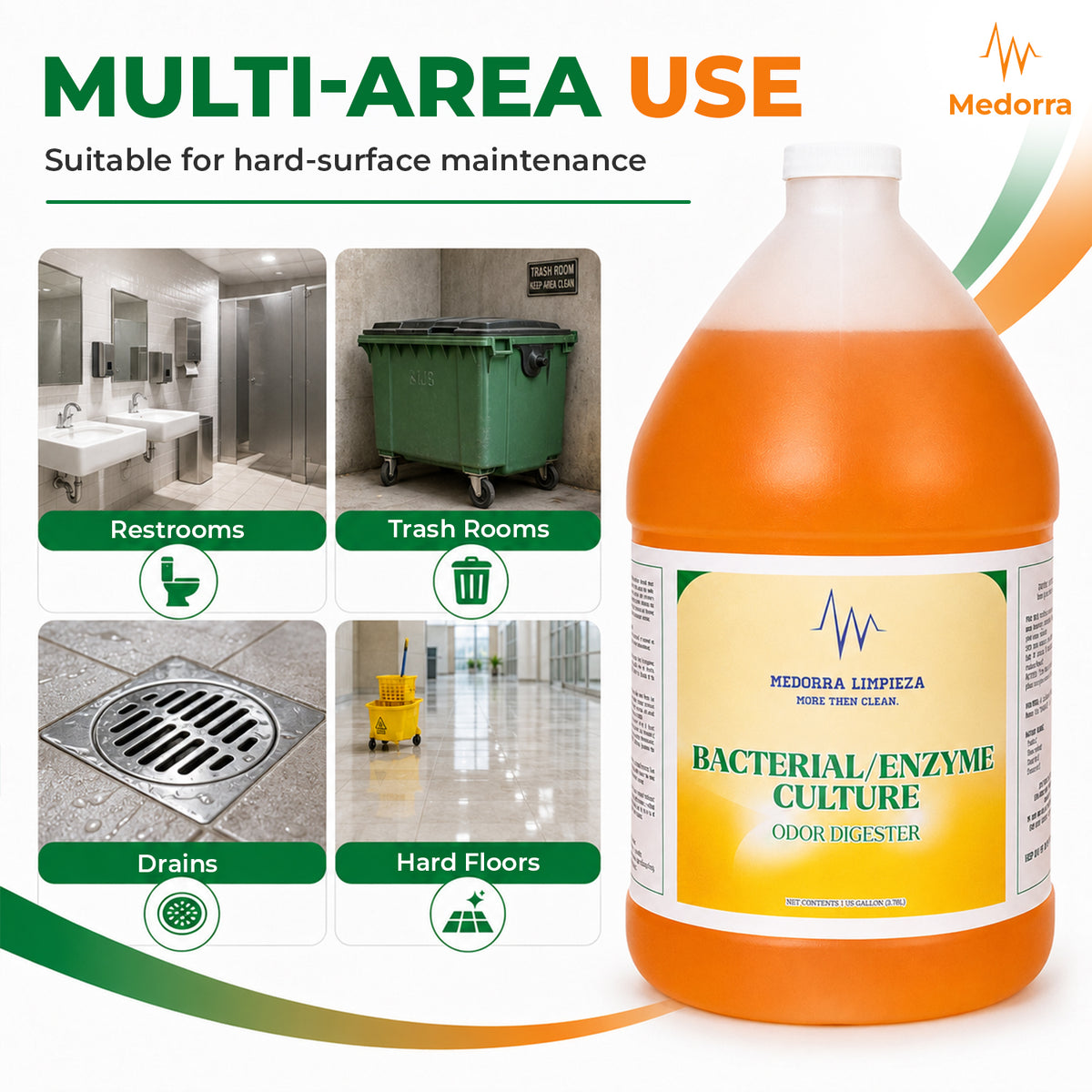 Bacterial Enzyme Culture Odor Digester, 1 Gallon, 4Case — product view 4