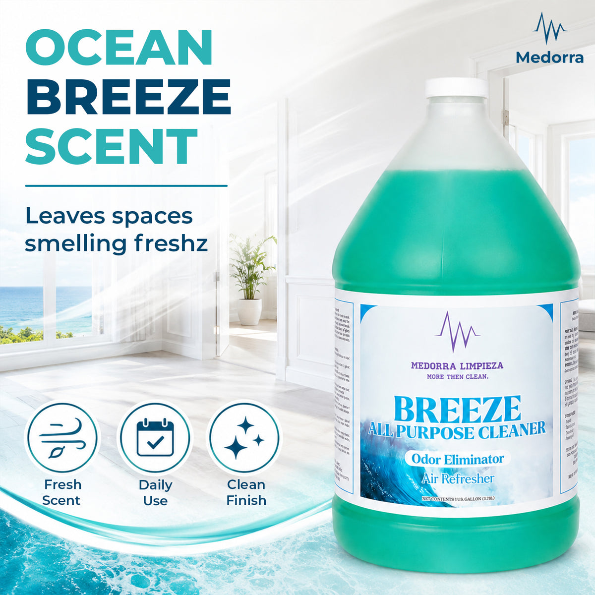 Breeze Odor Eliminator & Multi-Purpose Cleaner, 1 Gallon (Case of 4) — product view 4