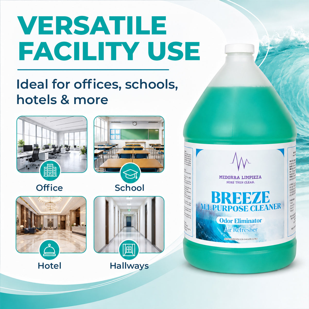 Breeze Odor Eliminator & Multi-Purpose Cleaner, 1 Gallon (Case of 4) — product view 5