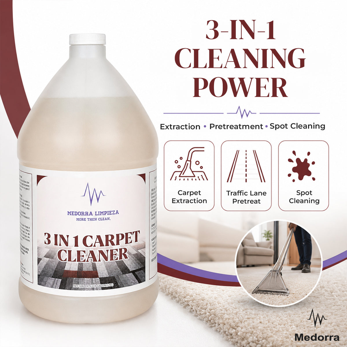 3-in-1 Carpet Cleaner, Carpet Cleaning, 1 Gallon (Case of 4) — product view 2