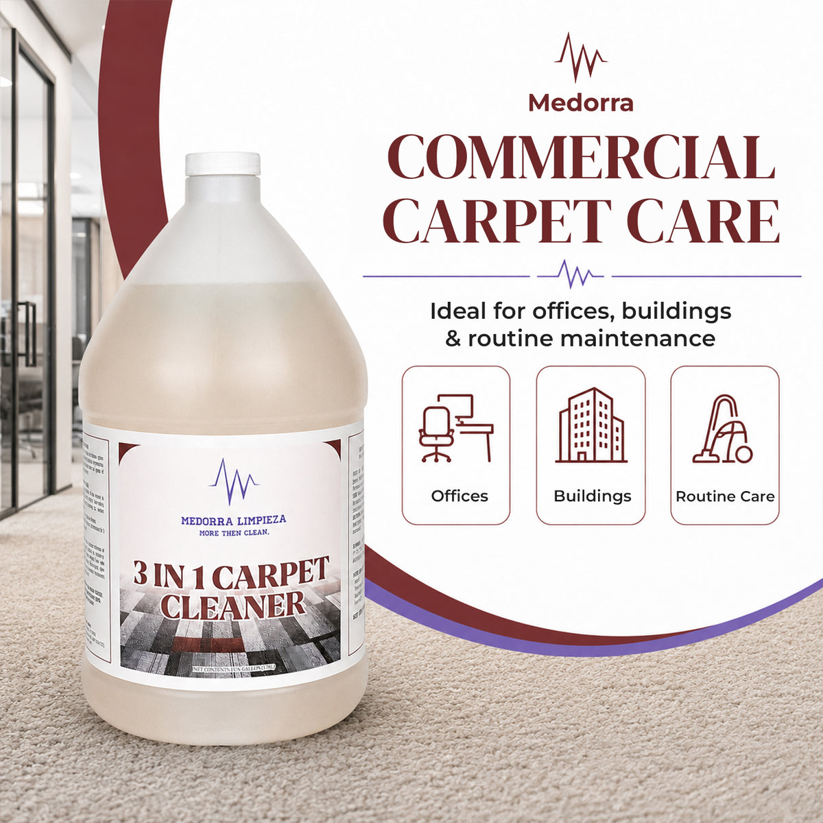3-in-1 Carpet Cleaner, Carpet Cleaning, 1 Gallon (Case of 4) — product view 3