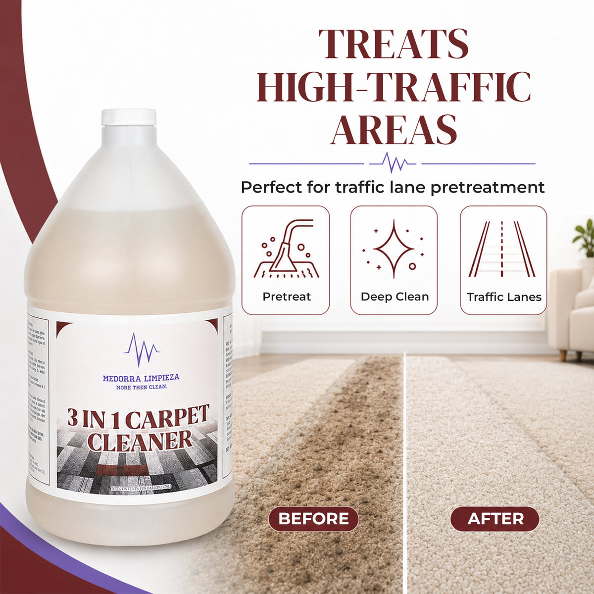 3-in-1 Carpet Cleaner, Carpet Cleaning, 1 Gallon (Case of 4) — product view 4