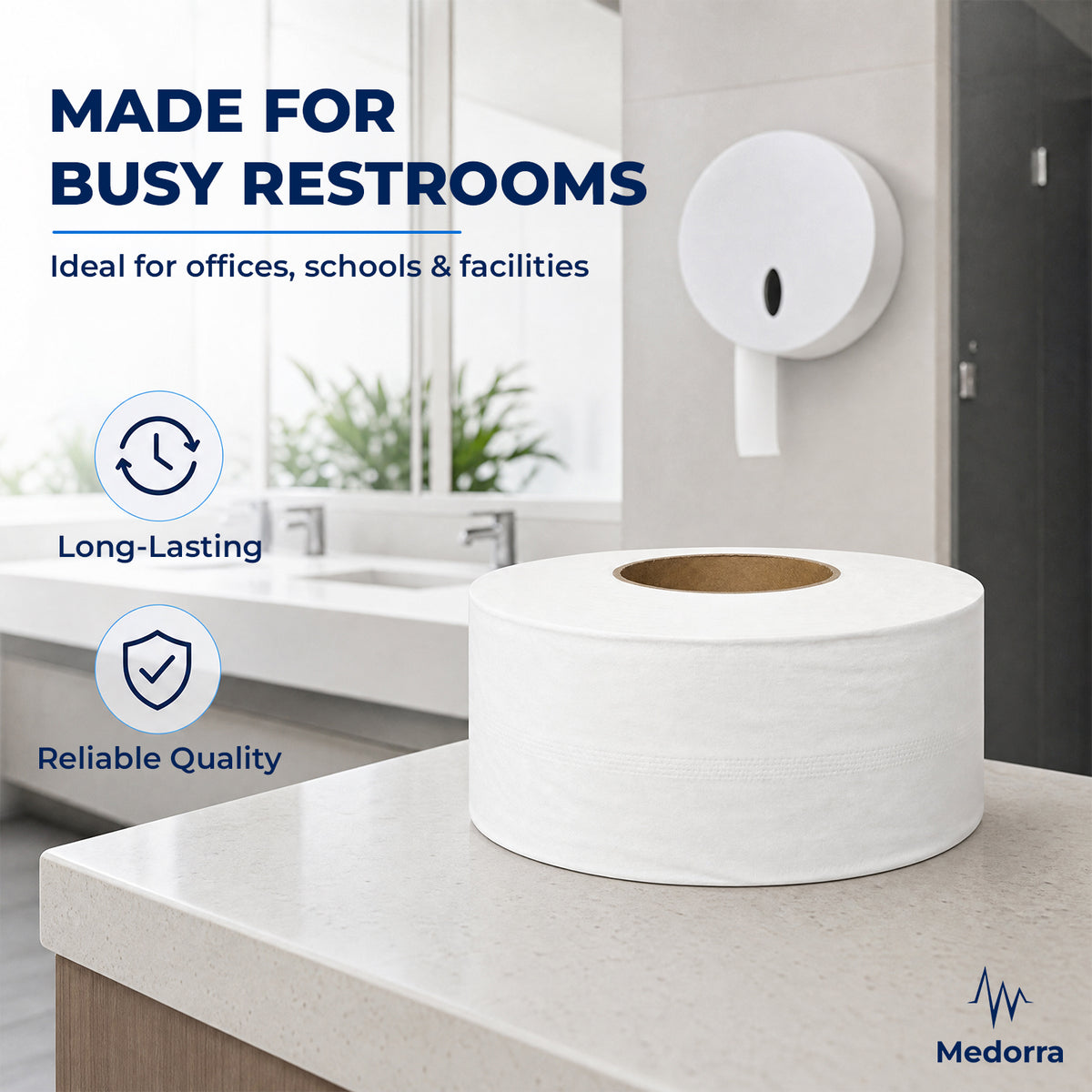 2-Ply Jumbo Toilet Tissue, 1000 Sheets per Roll, 12 Rolls — product view 4