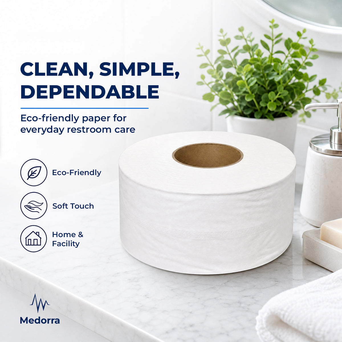 2-Ply Jumbo Toilet Tissue, 1000 Sheets per Roll, 12 Rolls — product view 5
