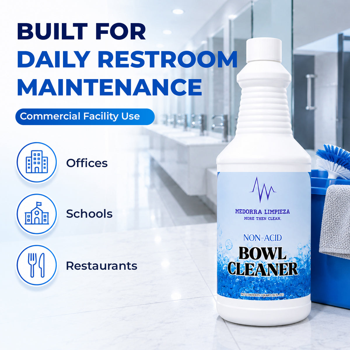 Non-Acidic Toilet Bowl Cleaner 32 oz Bottles, Case of 12 — product view 4