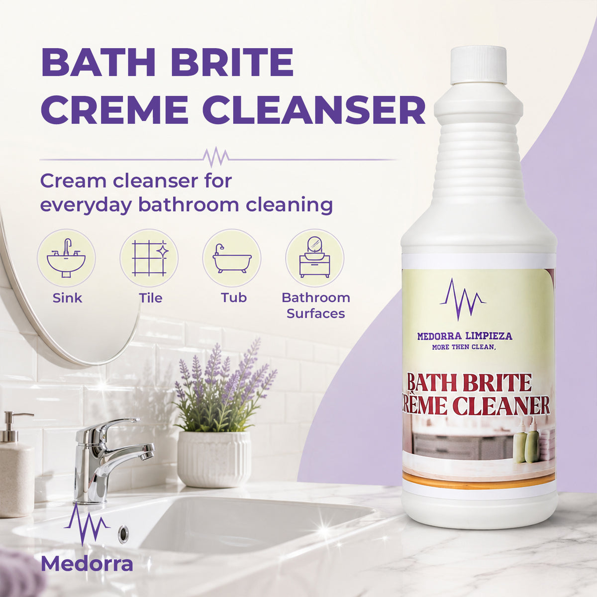 Bath Brite Cream Cleanser 32 oz Bottles, Case of 12 — product view 2