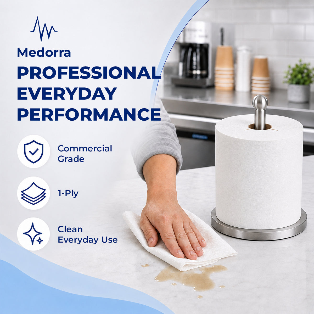 White Hardwound Paper Towel Rolls, 8 in 800 ft. per Roll, 6 Rolls — product view 3