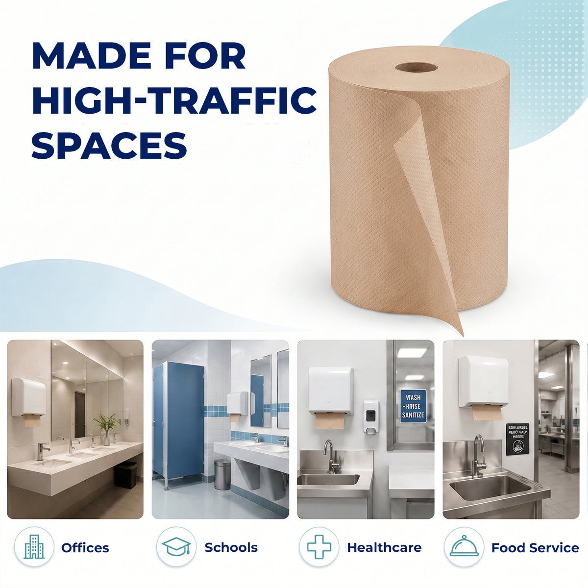 Universal Hardwound Paper Towel Rolls, Brown, 10 in x 800 ft, 6 Rolls — product view 5