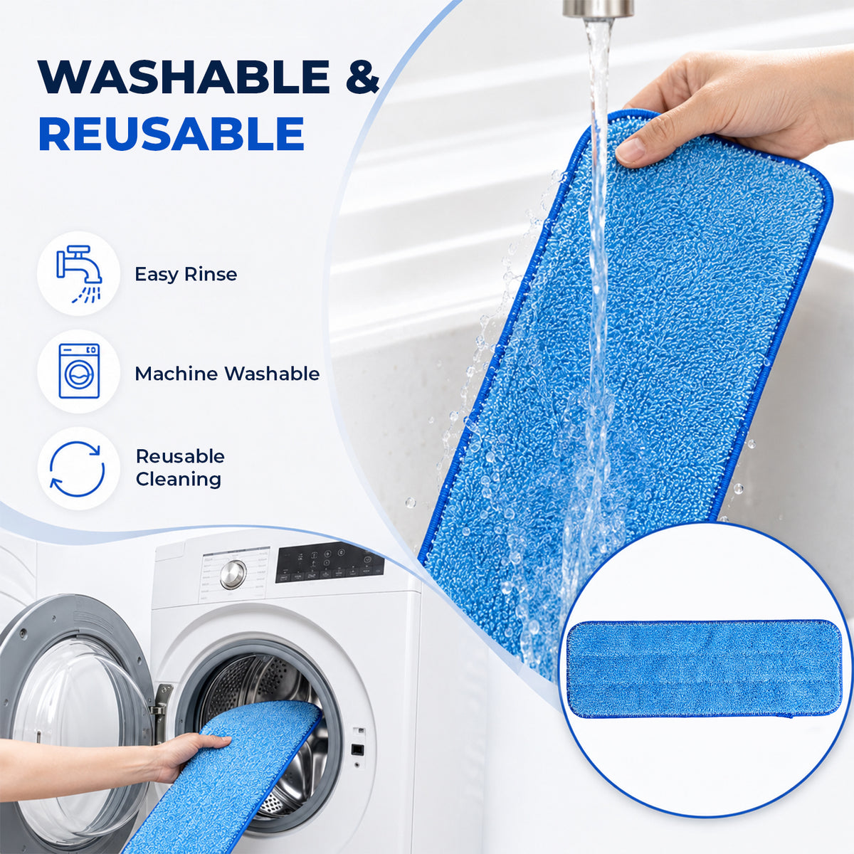 Microfiber mop Pads, 18 inch Pads (1PC) — product view 3
