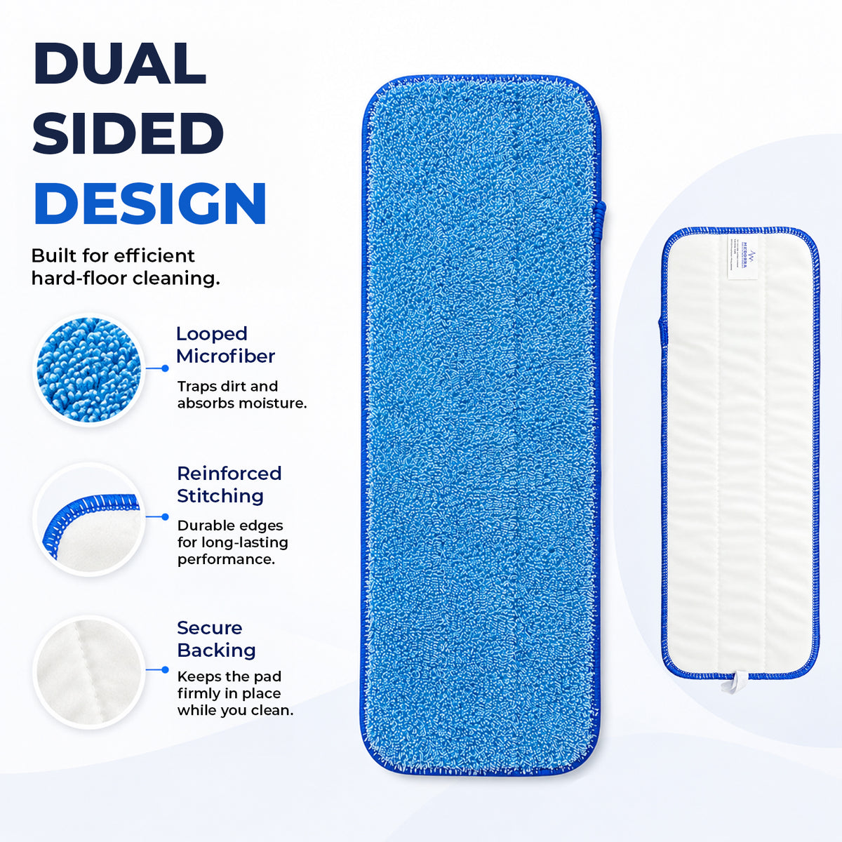 Microfiber mop Pads, 18 inch Pads (1PC) — product view 4