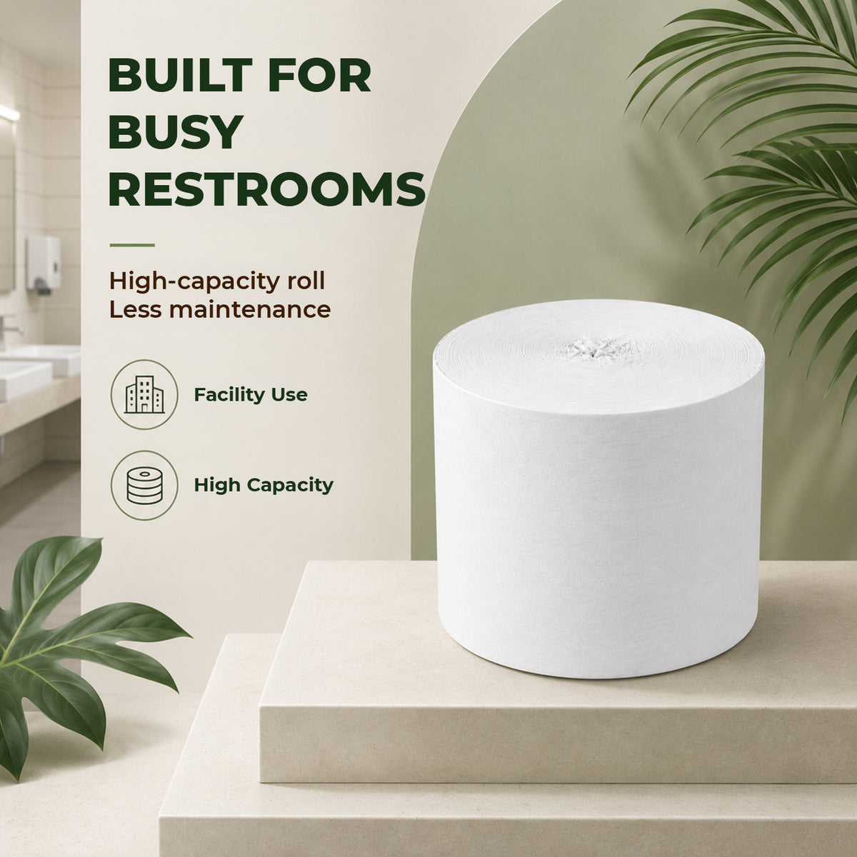 Coreless Toilet Tissue, 2-Ply, 1000 Sheets per Roll, 36 Rolls per Case — product view 4