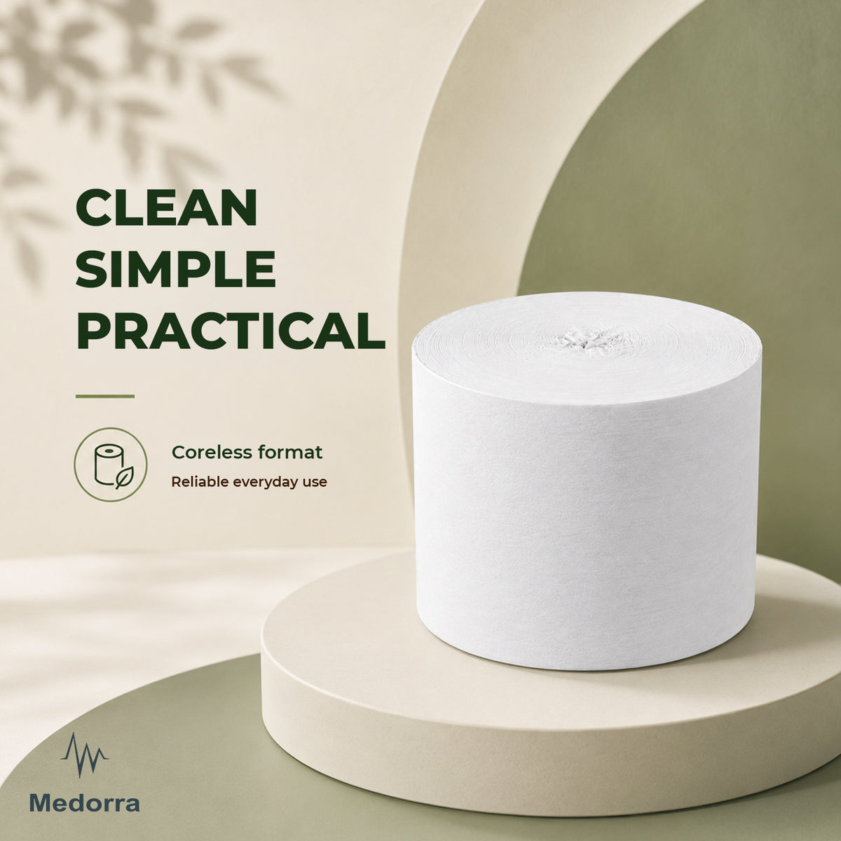 Coreless Toilet Tissue, 2-Ply, 1000 Sheets per Roll, 36 Rolls per Case — product view 5