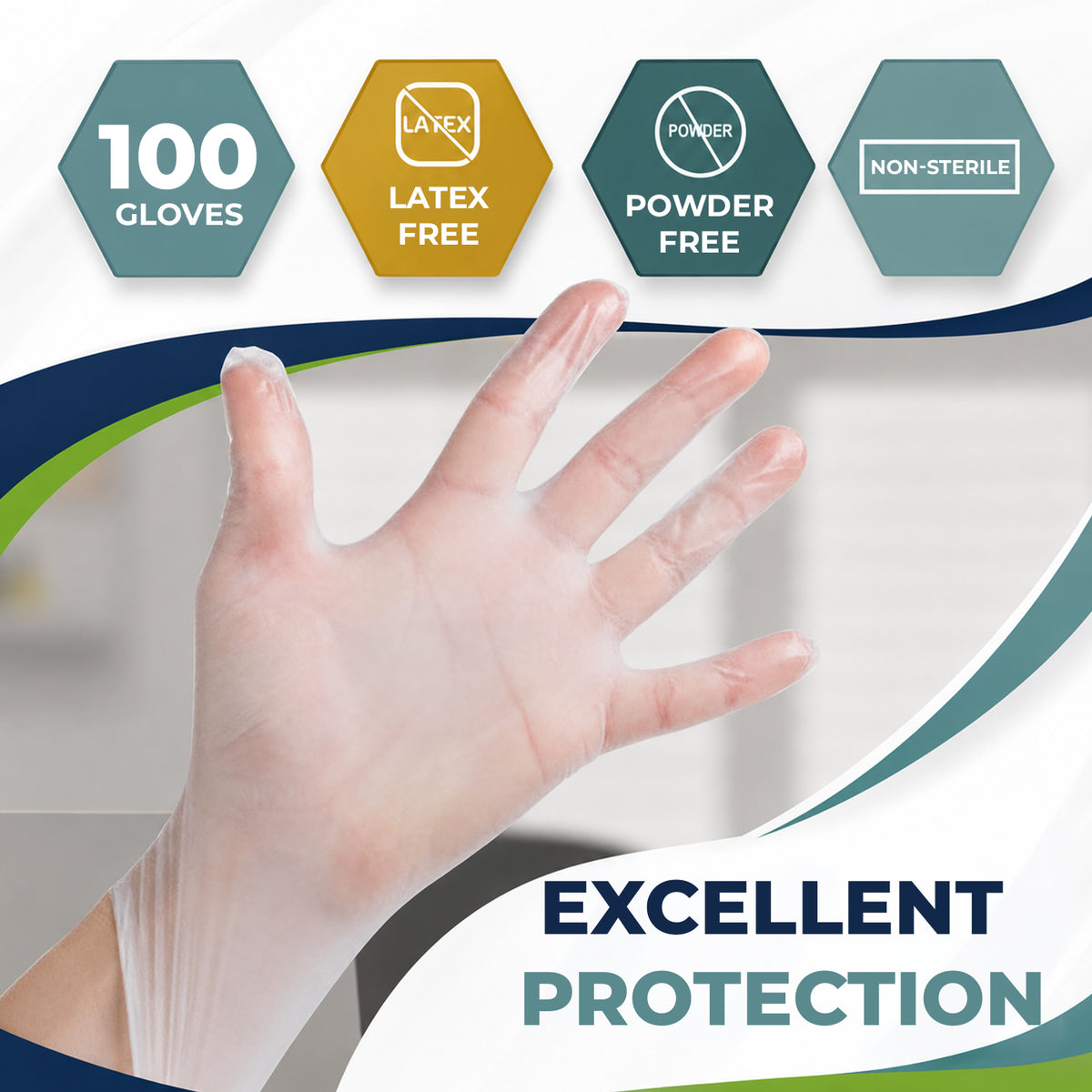 Clear Vinyl Gloves, Powder-Free, Latex-Free, 1000 Count Small — product view 6