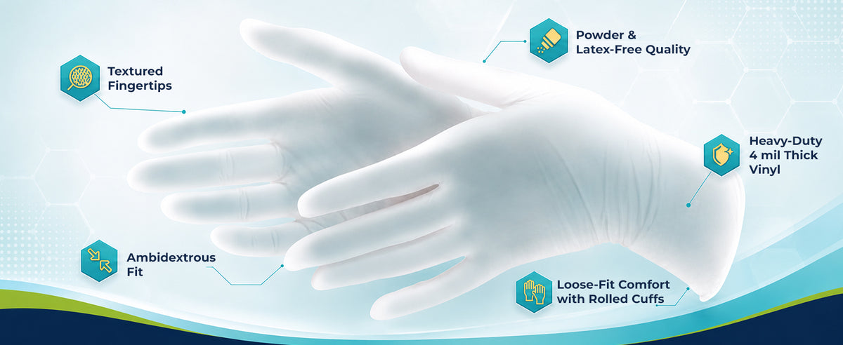 Clear Vinyl Gloves, Powder-Free, Latex-Free, 1000 Count Small — feature guide 2