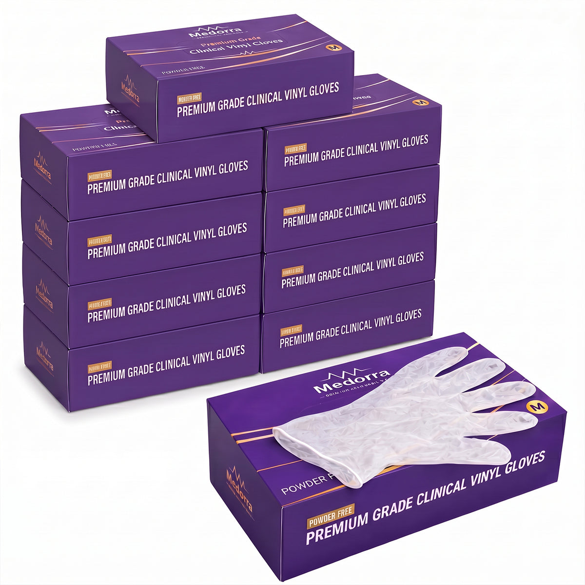 Clear Vinyl Gloves, Powder-Free, Latex-Free, 1000 Count Food Medium — product view 1