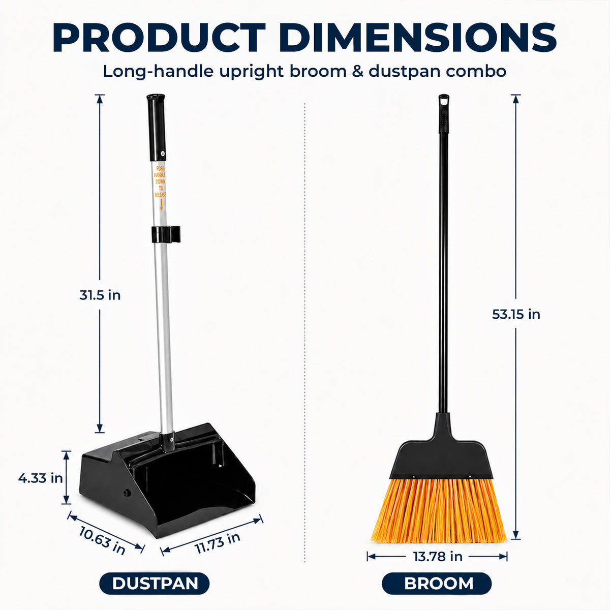Broom and Dustpan Set with Long Handle — product view 2