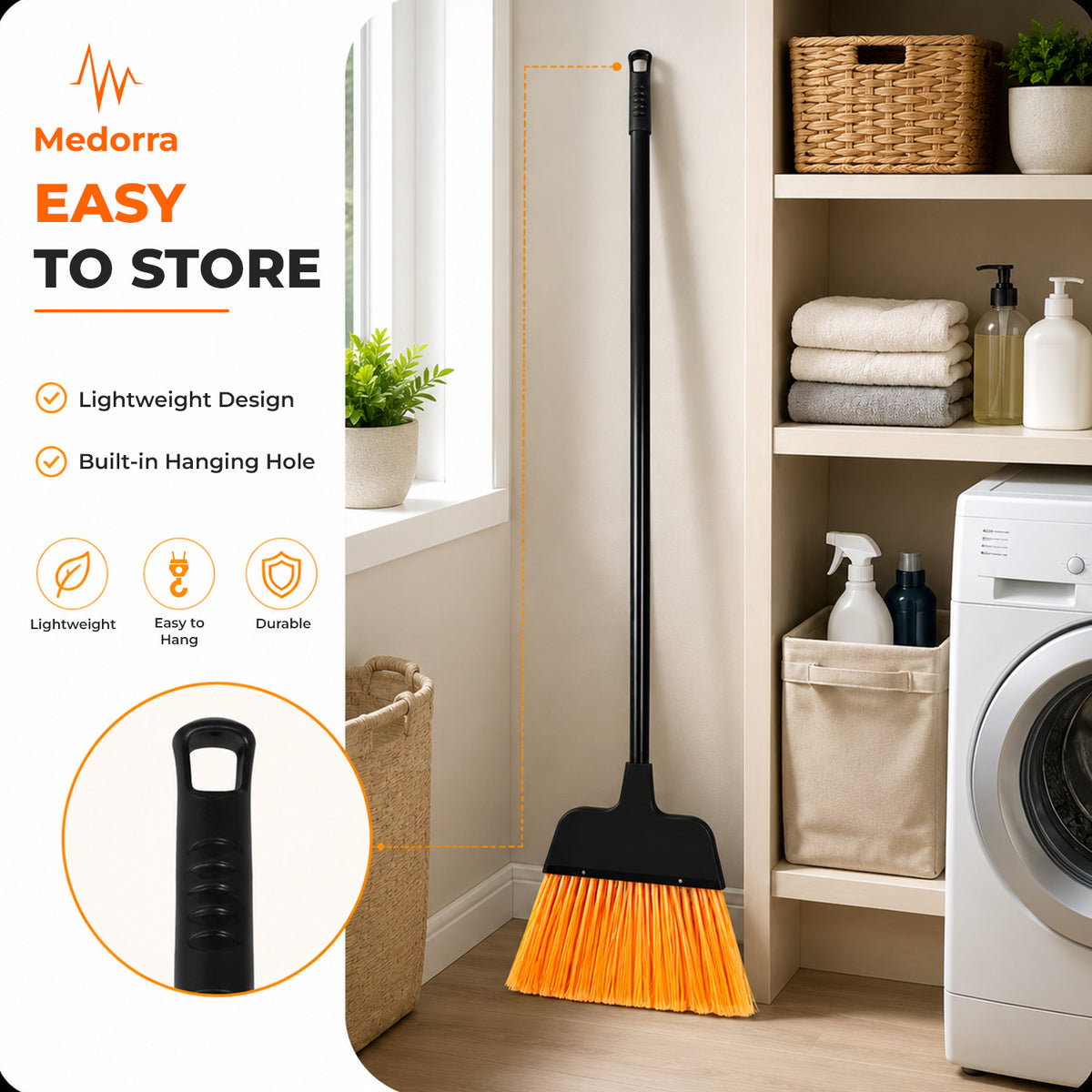 Medorra Long Handle Broom Pack of 1 — product view 7