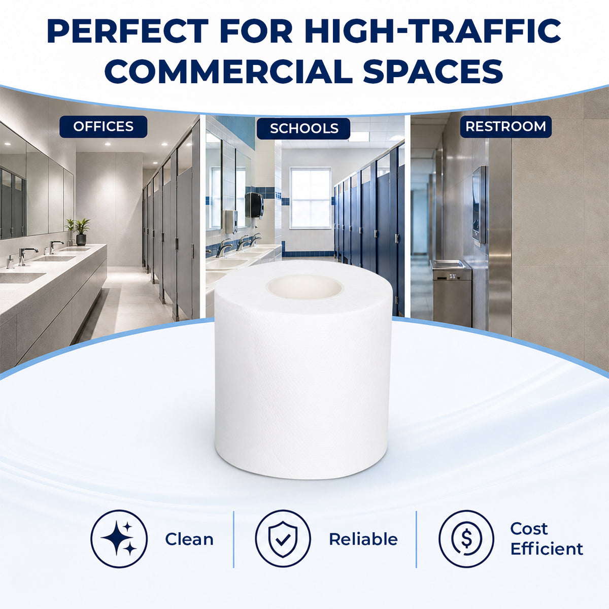 Commercial Toilet Tissue, 2-Ply 96 Rolls per Case — product view 3