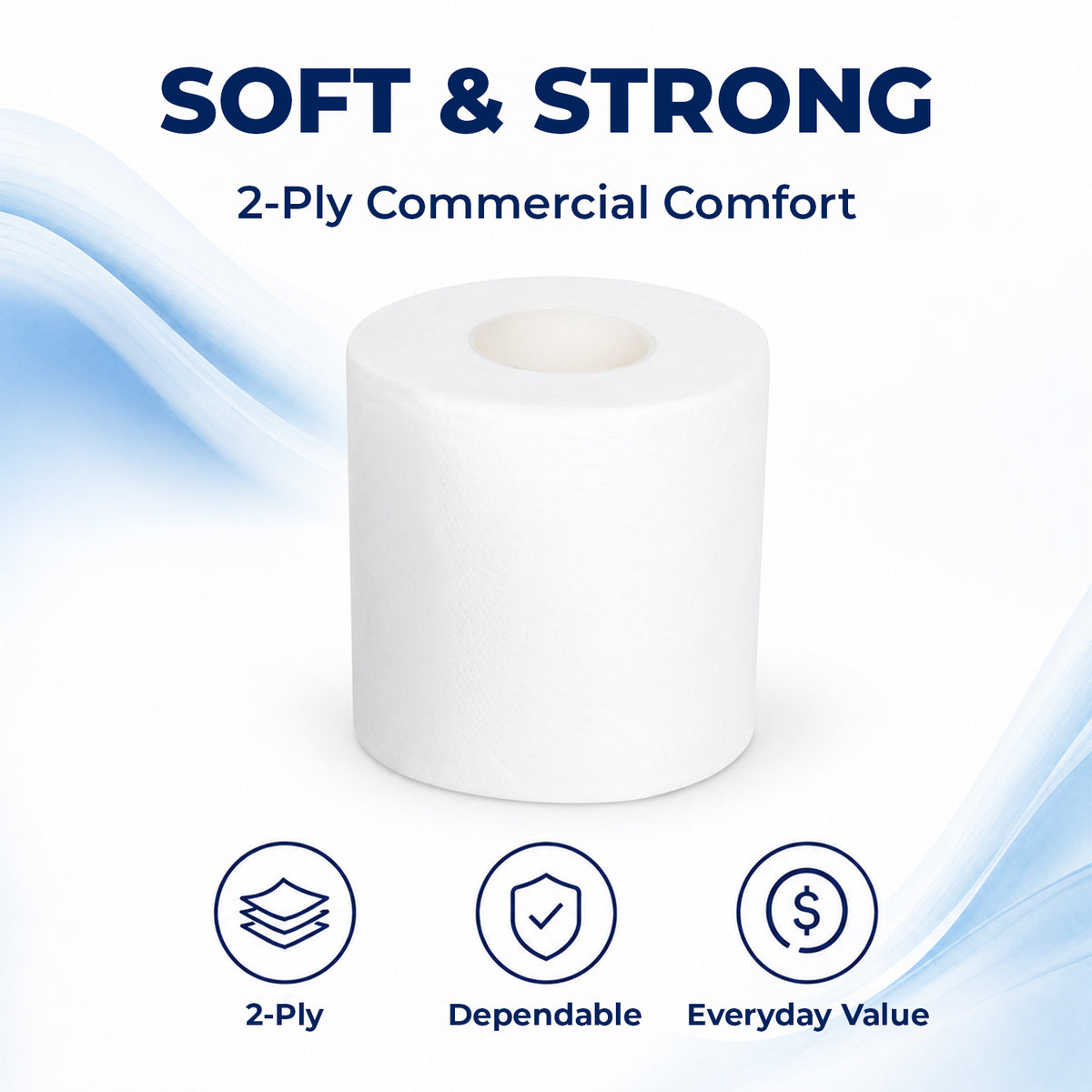 Commercial Toilet Tissue, 2-Ply 96 Rolls per Case — product view 4