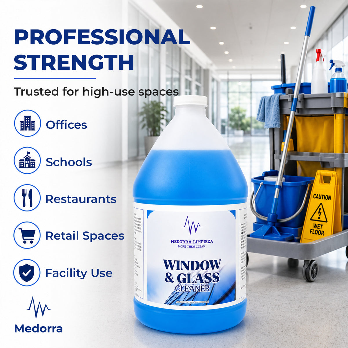 Window & Glass Cleaner, 1 Gallon, Case of 4 — product view 5