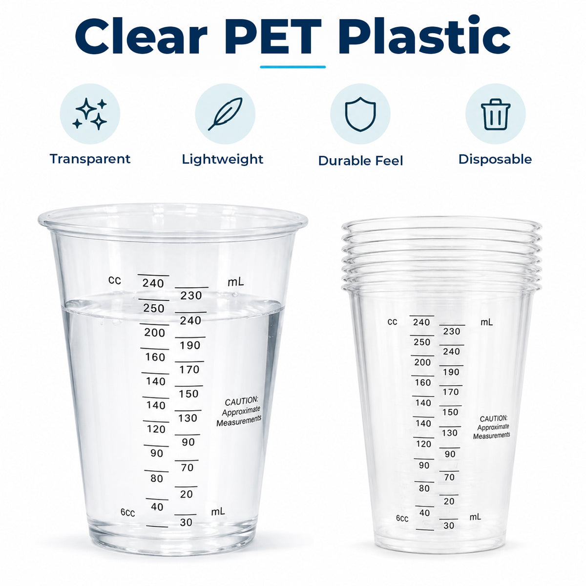 Clear Graduated Medical Cups, 10 oz, 4.3-inch height, 1,000 count — product view 5