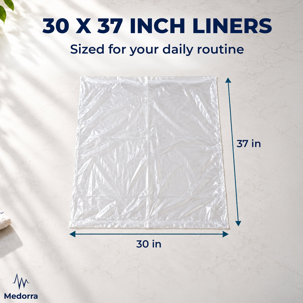Advanced HDPE Can Liners, 30 x 37 Inch, Clear, 8 Micron, 500 Count Case — product view 2