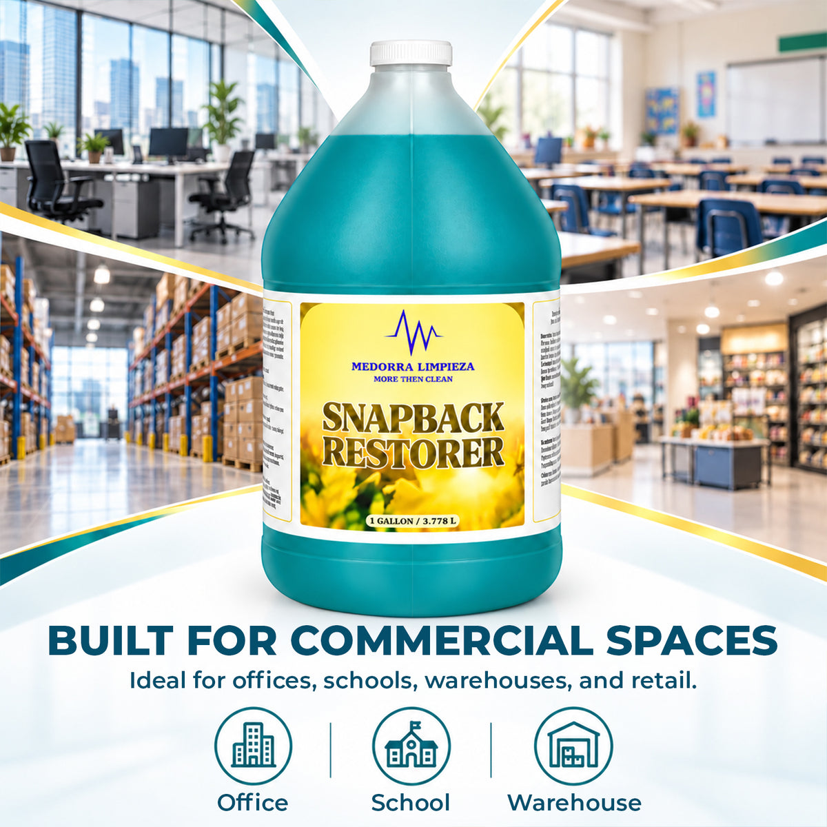 Snapback Restorer Professional Surface Cleaner 1 Gallon Bottle, 4/Case — product view 3