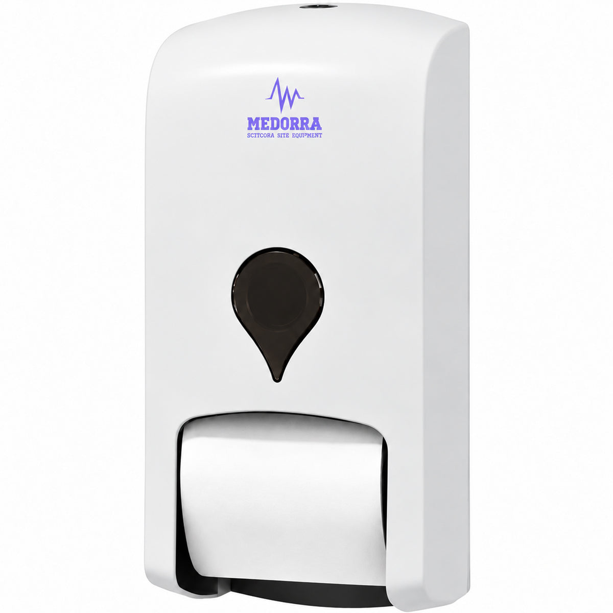Wall-Mounted Dual Roll Toilet Tissue Dispenser, Manual Gravity-Fed Design (White) — product view 1