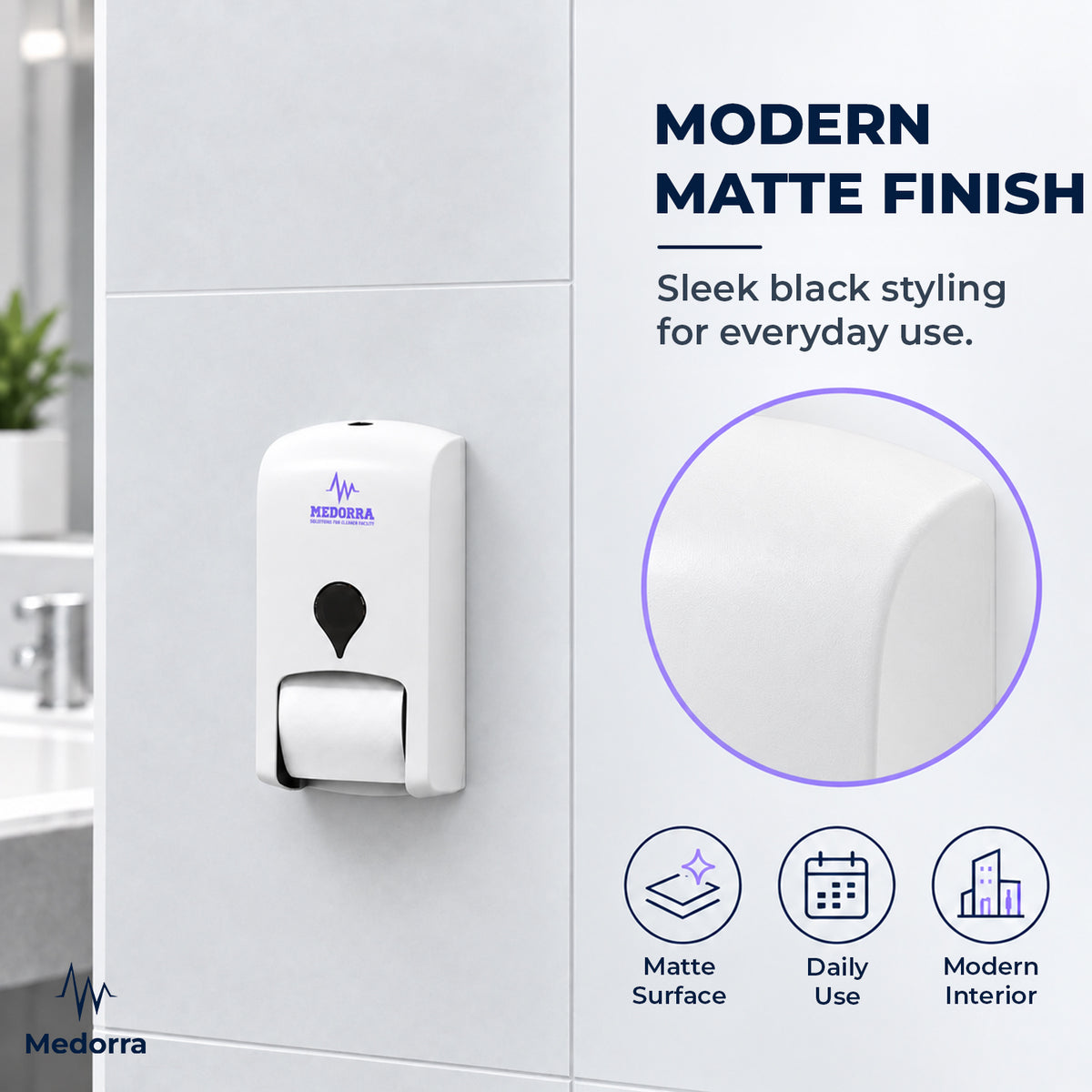 Wall-Mounted Dual Roll Toilet Tissue Dispenser, Manual Gravity-Fed Design (White) — product view 2