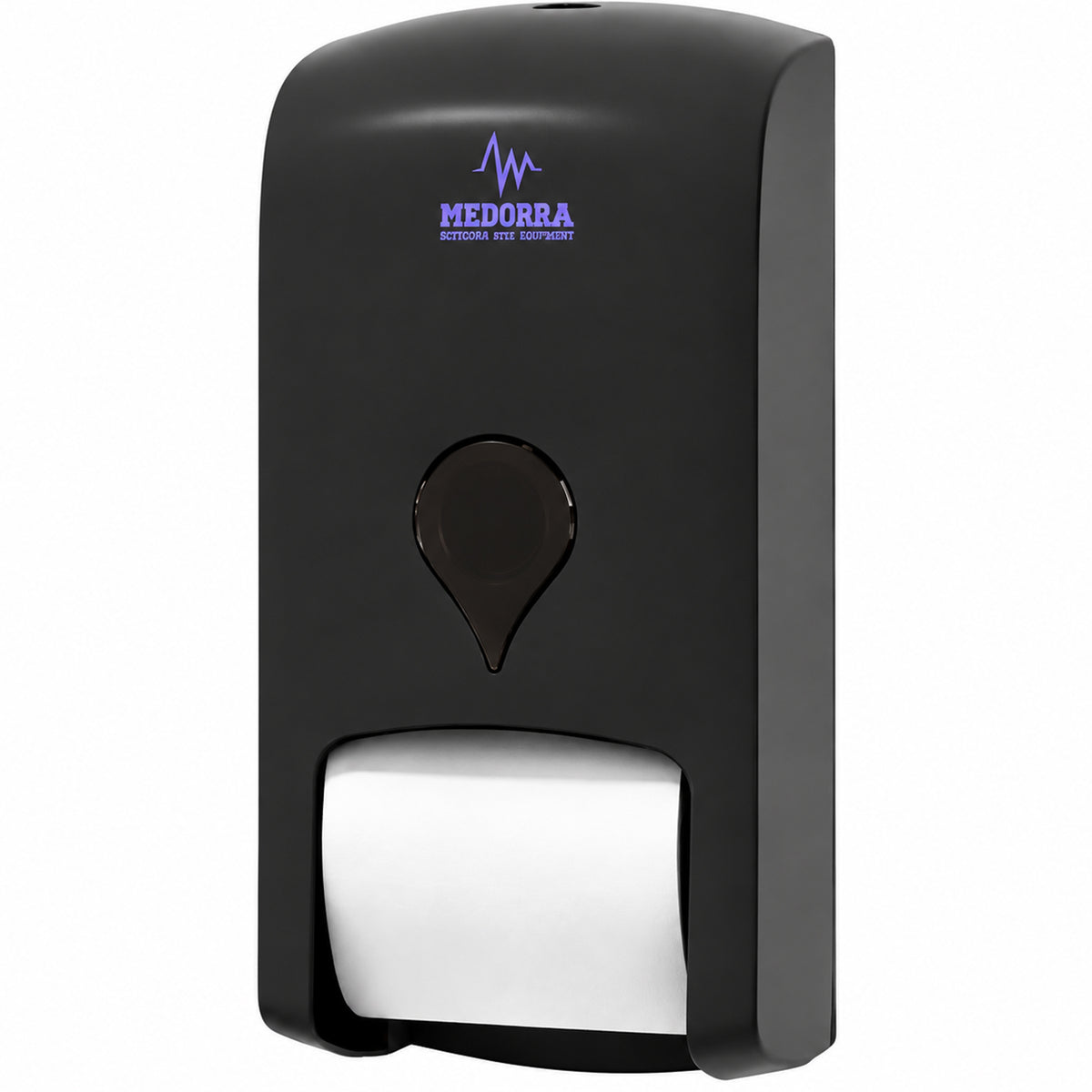 Wall-Mounted Dual Roll Toilet Tissue Dispenser, Manual Gravity-Fed Design (Black) — product view 1