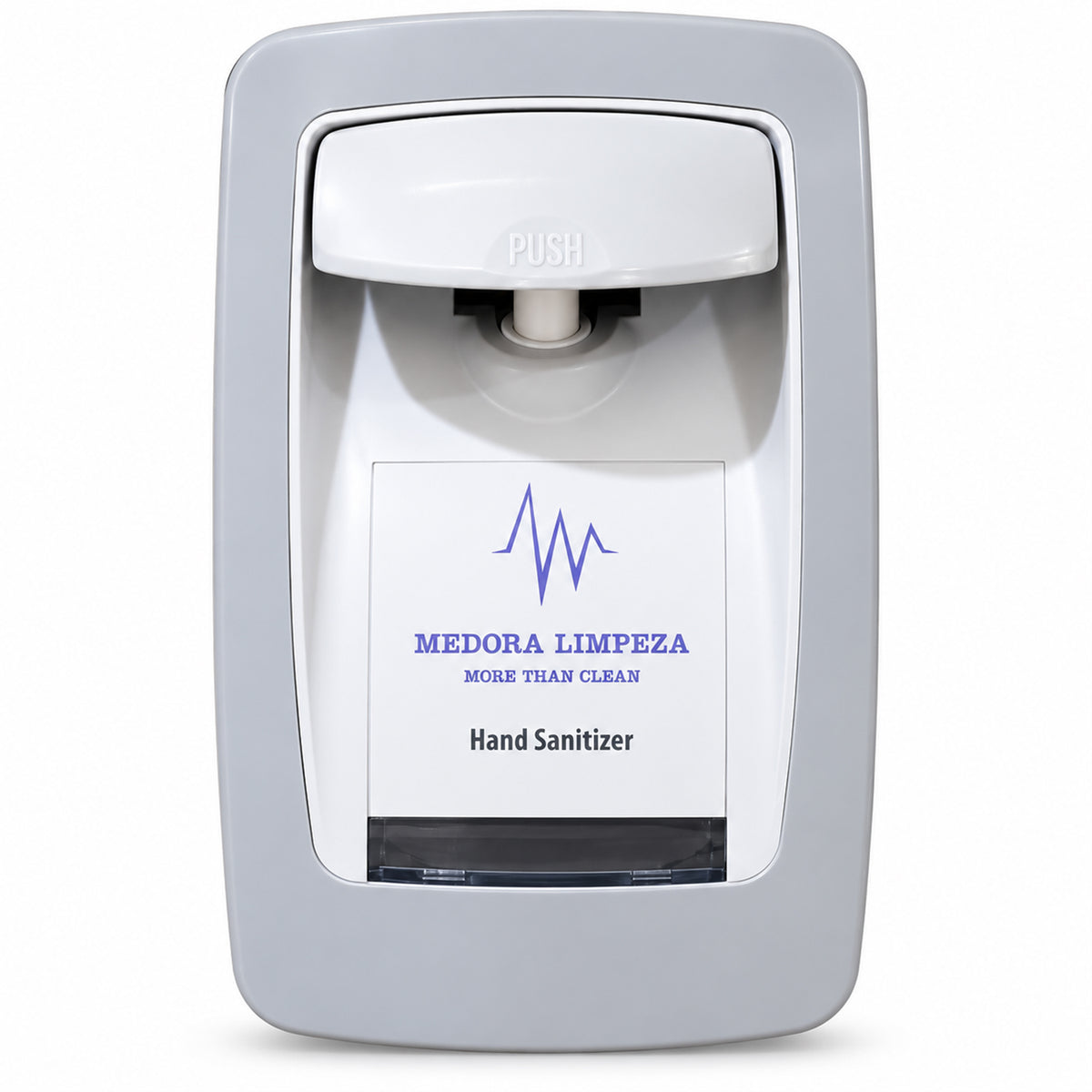Wall-Mount Manual Soap & Sanitizer Dispenser (Gray) — product view 1