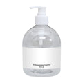 Representative 16 oz hand sanitizer bottle with pump; sold by the dozen