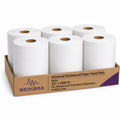 Medorra Universal Hardwound Paper Towel Rolls, White, 10 Inch, 500 ft, for Manual and Touchless Dispensers, Bulk Case of 6