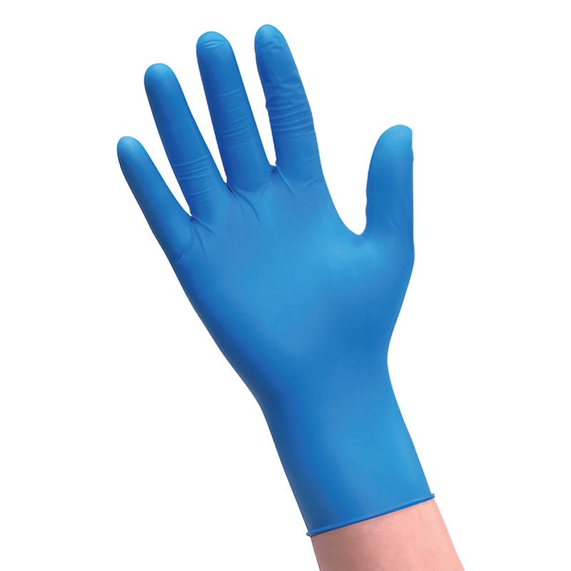 Representative vinyl and nitrile blend disposable glove